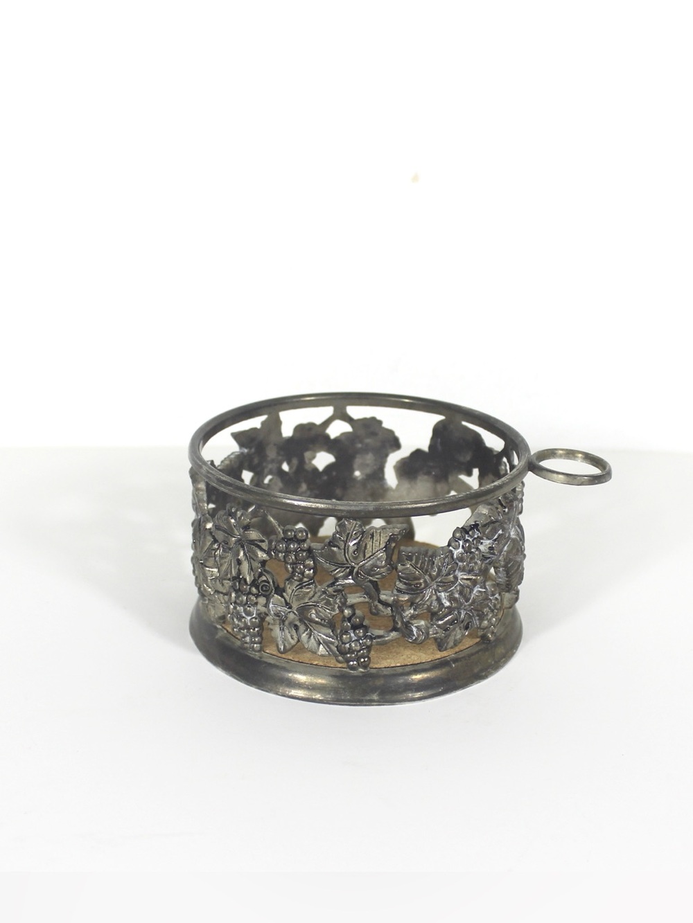 Vintage Silver Plated Wine Coaster Sleeve Bottle Holder